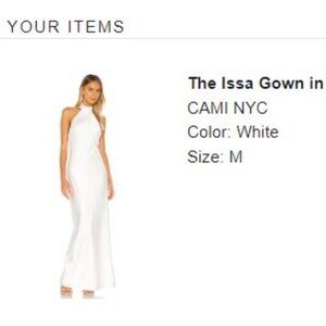 White bridal gown from REVOLVE. New with tags.